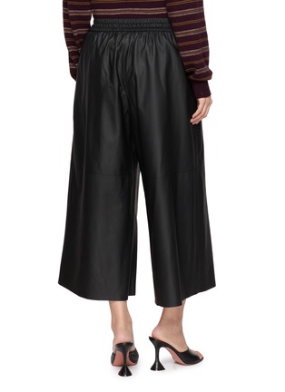 背面 - 点击放大 - YVES SALOMON - Cropped Wide Leg Leather Pants