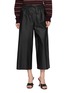 首图 - 点击放大 - YVES SALOMON - Cropped Wide Leg Leather Pants