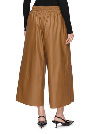 背面 - 点击放大 - YVES SALOMON - Cropped Wide Leg Leather Pants