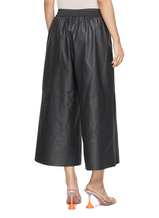 背面 - 点击放大 - YVES SALOMON - Cropped Wide Leg Leather Pants