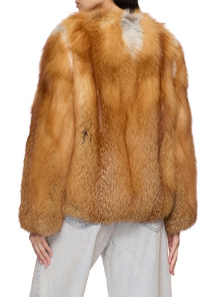 背面 - 点击放大 - YVES SALOMON - Collarless Fox Fur Jacket