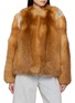 首图 - 点击放大 - YVES SALOMON - Collarless Fox Fur Jacket