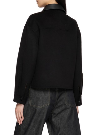 背面 - 点击放大 - YVES SALOMON - Contrast Collar Button Up Jacket