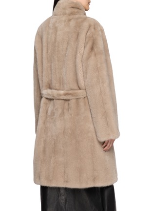 背面 - 点击放大 - YVES SALOMON - Stand Collar Belted Fur Coat