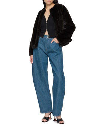 模特儿示范图 - 点击放大 - YVES SALOMON - Collarless Mink Jacket