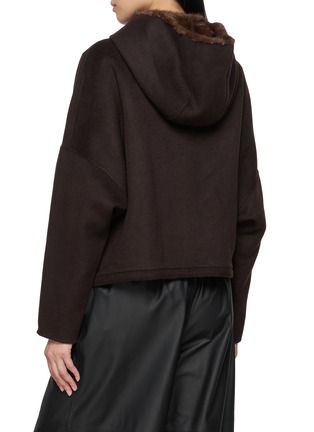 背面 - 点击放大 - YVES SALOMON - Mink-Trimmed Wool Hooded Jacket