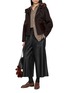 模特儿示范图 - 点击放大 - YVES SALOMON - Mink-Trimmed Wool Hooded Jacket