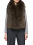 首图 - 点击放大 - YVES SALOMON - Fox Fur Collar Puffer Vest