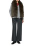 模特儿示范图 - 点击放大 - YVES SALOMON - Fox Fur Collar Puffer Vest