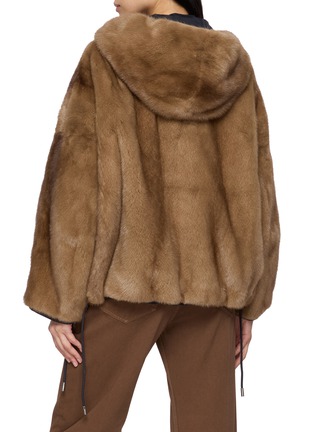背面 - 点击放大 - YVES SALOMON - Reversible Hooded Fur Jacket