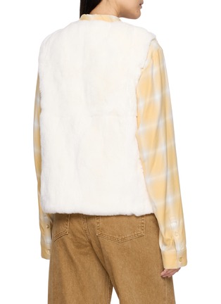 背面 - 点击放大 - YVES SALOMON - Rex Rabbit Fur Silk Lined Vest