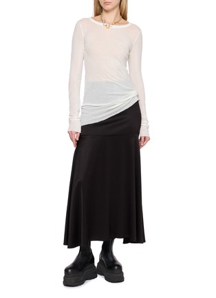 模特儿示范图 - 点击放大 - RICK OWENS - Long Sleeve Rib Top