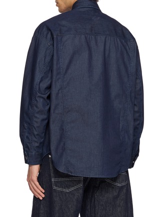 背面 - 点击放大 - COMME DES GARÇONS HOMME - Laminated Triple-Layer Lightweight Denim Shirt