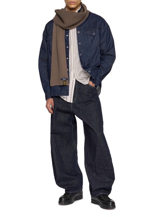 模特儿示范图 - 点击放大 - COMME DES GARÇONS HOMME - Laminated Triple-Layer Lightweight Denim Shirt
