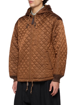 细节 - 点击放大 - COMME DES GARÇONS HOMME - Reversible Hooded Quilted Cotton Oxford Jacket