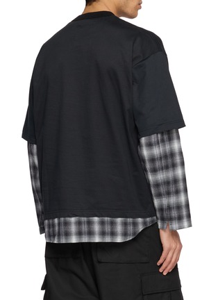 背面 - 点击放大 - COMME DES GARÇONS HOMME - Layered Ombré Check Cotton T-Shirt