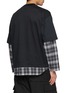 背面 - 点击放大 - COMME DES GARÇONS HOMME - Layered Ombré Check Cotton T-Shirt