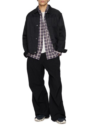 模特儿示范图 - 点击放大 - COMME DES GARÇONS HOMME - Contrast Back Chequered Cotton Twill Shirt