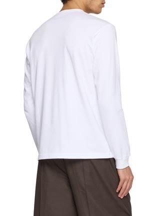 背面 - 点击放大 - COMME DES GARÇONS HOMME - Long Sleeve Logo Print Cotton Jersey T-shirt