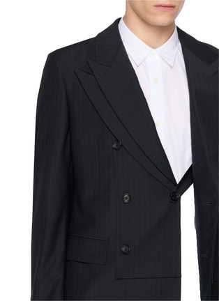  - COMME DES GARÇONS HOMME DEUX - Double Breasted Double Lapel Shadow Stripe Blazer