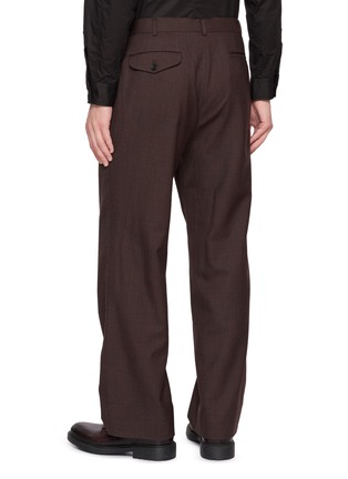背面 - 点击放大 - COMME DES GARÇONS HOMME DEUX - Pleated Straight Leg Wool Melange Pants