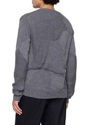 背面 - 点击放大 - COMME DES GARÇONS HOMME DEUX - Patchwork Knit Wool Sweater