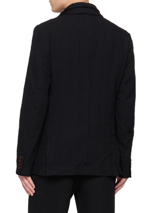 背面 - 点击放大 - COMME DES GARÇONS HOMME DEUX - Single Breasted Double Lapel Windowpane Blazer