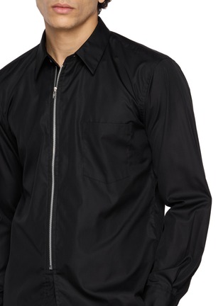  - COMME DES GARÇONS HOMME DEUX - Long Sleeve Asymmetric Zip Cotton Poplin Shirt