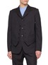 首图 - 点击放大 - COMME DES GARÇONS HOMME DEUX - Single Breasted Layered Vest Dobby Stripe Blazer