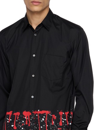  - COMME DES GARÇONS SHIRT - Paint Drip Hem Cotton Poplin Shirt