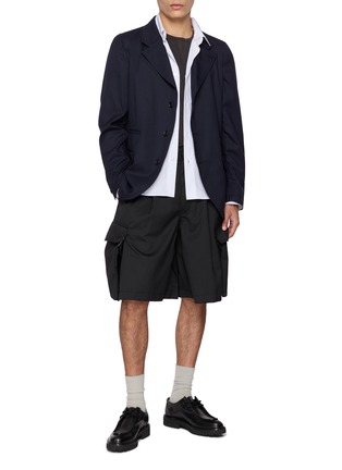 模特儿示范图 - 点击放大 - COMME DES GARÇONS SHIRT - Pinstripe Wide Shorts