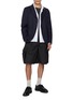 模特儿示范图 - 点击放大 - COMME DES GARÇONS SHIRT - Gathered Back Herringbone Single Breasted Blazer