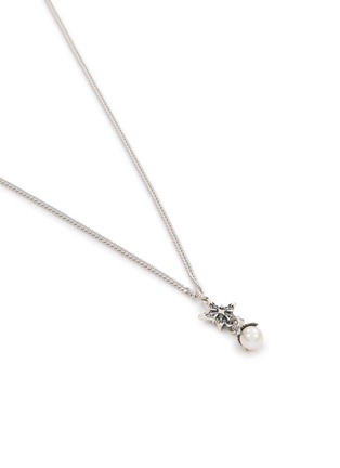 细节 - 点击放大 - EMANUELE BICOCCHI - Rose Cross Small Pearl Sterling Silver Necklace