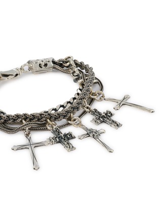 细节 - 点击放大 - EMANUELE BICOCCHI - Notre Cross Sterling Silver Chain Bracelet