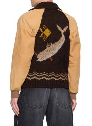 背面 - 点击放大 - KHOKI - Fish Intarsia Zip Up Knit Sweater