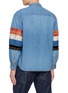 背面 - 点击放大 - KHOKI - Patchwork Sleeve Cotton Denim Overshirt