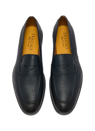 细节 - 点击放大 - DOUCAL'S - Adler Grained Leather Penny Loafers