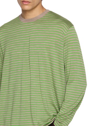  - AURALEE - Striped Wool Jersey T-shirt