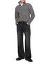 模特儿示范图 - 点击放大 - AURALEE - Tweed Turtleneck Knit Top