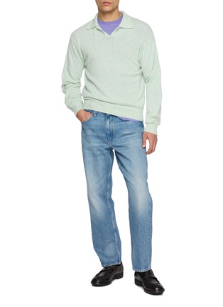 模特儿示范图 - 点击放大 - AURALEE - Brushed Cotton Jersey Long Sleeve T-Shirt