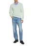 模特儿示范图 - 点击放大 - AURALEE - Brushed Cotton Jersey Long Sleeve T-Shirt