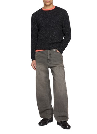 模特儿示范图 - 点击放大 - AURALEE - Brushed Cotton Jersey Long Sleeve T-Shirt
