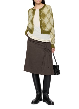 模特儿示范图 - 点击放大 - EPINGLER - Argyle Knit Cardigan