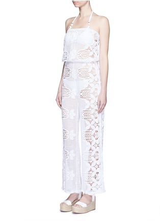 模特儿示范图 - 点击放大 - MIGUELINA - 钩花蕾丝纯棉连体裤