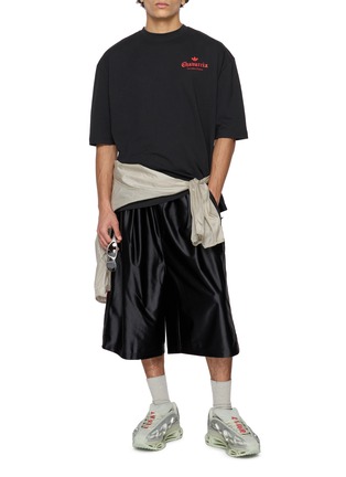 模特儿示范图 - 点击放大 - ADIDAS - X Willy Chavarria Rose Graphic Cotton T-Shirt