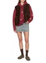 模特儿示范图 - 点击放大 - FOUND - Embroidered Motif Cotton Hoodie