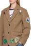  - FOUND - Single Breasted Tweed Patch Wool Blazer