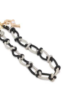 细节 - 点击放大 - ROSANTICA - Gigi Amy Knotted Crystal Wire Fabric Gold Toned Brass Accessory