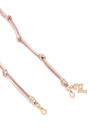细节 - 点击放大 - ROSANTICA - Linda Knotted Crystal Wire Eco Leather Phone Strap