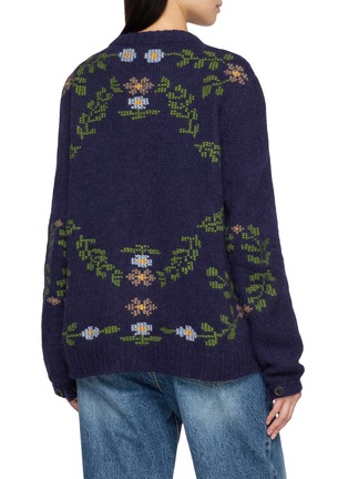 背面 - 点击放大 - BAZISZT - Curiosa Floral Embroidered Knit Cardigan